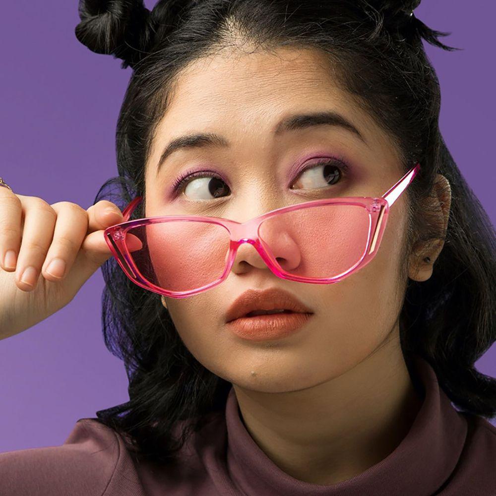 Kính Mát Mắt Mèo Chống Bức Xạ Màu Sắc Ngọt Ngào Cho Nam Và Nữ