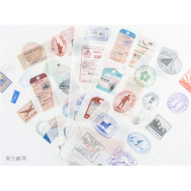 Set 6 tấm sticker hình chú mèo đen dễ thương dùng trang trí DIY