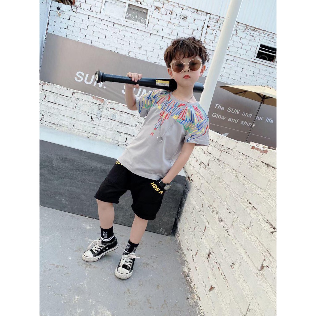 Bộ cộc tay đại bàng cho bé trai size 100-140