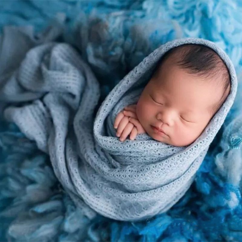 Chăn Dệt Kim Dùng Làm Đạo Cụ Chụp Ảnh Cho Bé Sơ Sinh