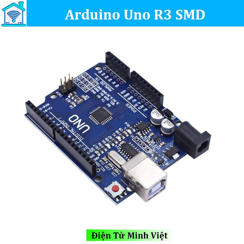 Kit Arduino Uno R3 SMD ( chíp dán ) + Tặng Kèm Cáp