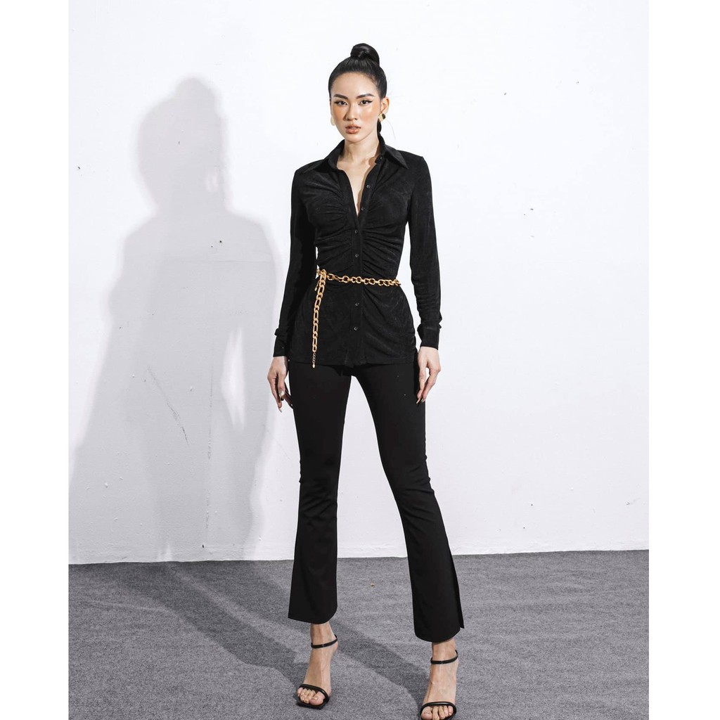 [Mã FAMALLT5 giảm 15% đơn 150k] Quần Ống Loe Xẻ Gấu Busy Thun Umi Hàn Quốc QOL2 | BigBuy360 - bigbuy360.vn