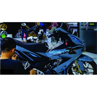 Tem rời Winner X xe xám xi măng phối tem xanh đen