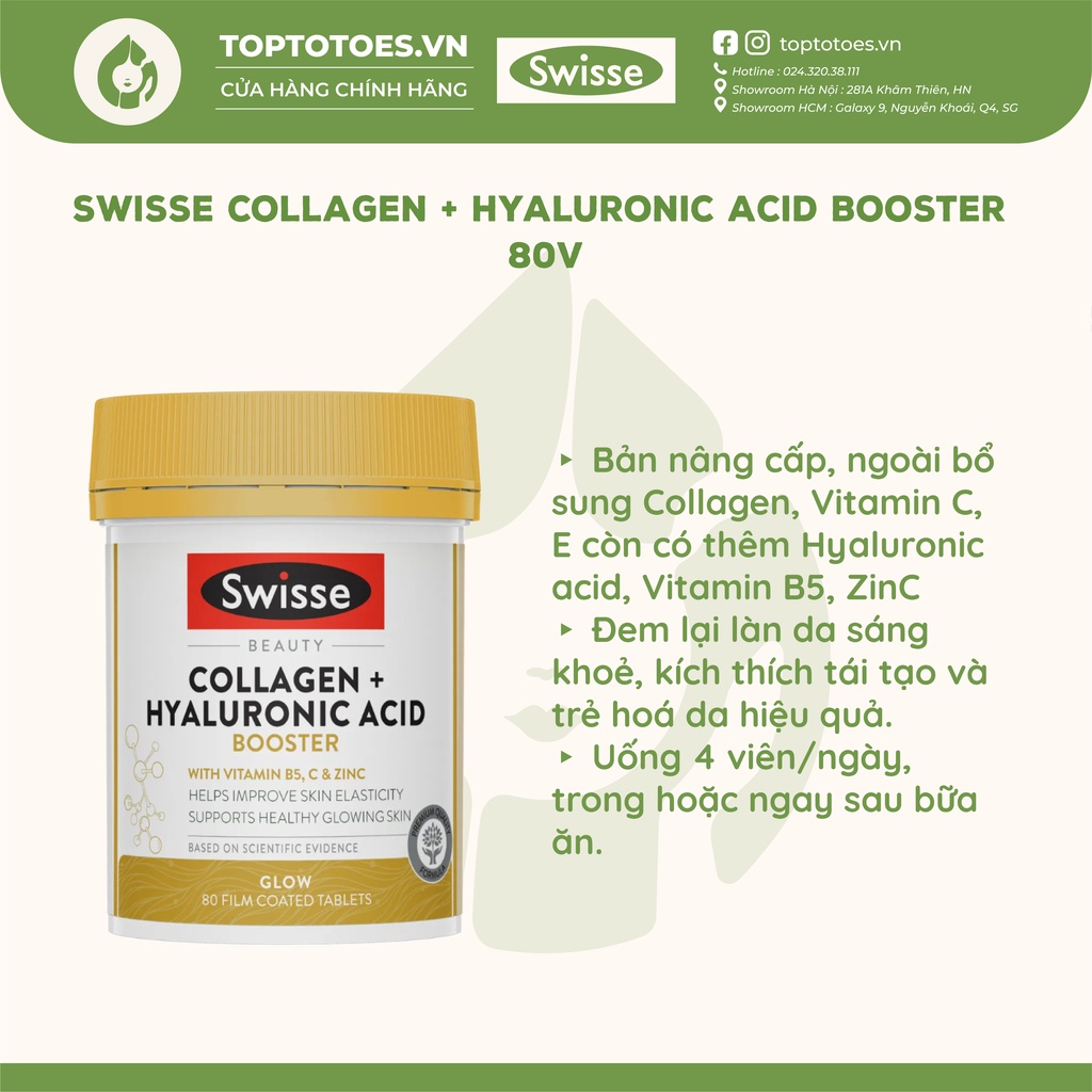 Swisse Beauty Collagen làm da hồng hào, căng bóng, trẻ hoá da