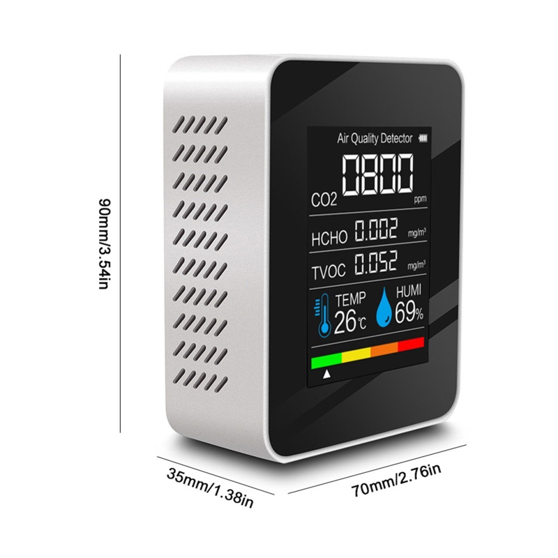 Thiết Bị Đo Độ Ẩm Không Khí CO2 HCHO TVOC