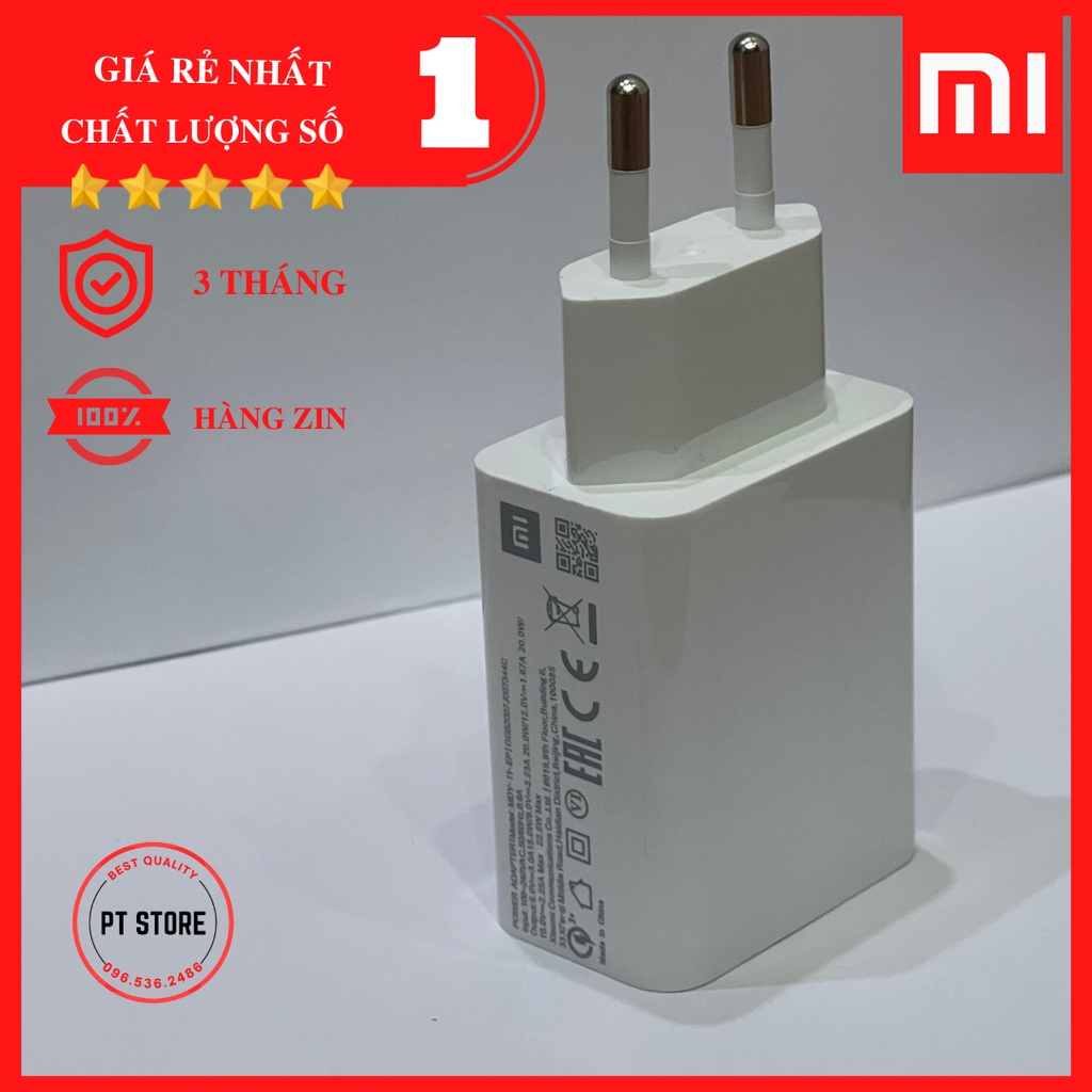 Bộ sạc nhanh Xiaomi: Củ sạc nhanh xiaomi 18w - 22W - 27W và dây cáp type C  Xiaomi chính hãng, hàng zin siêu tốt