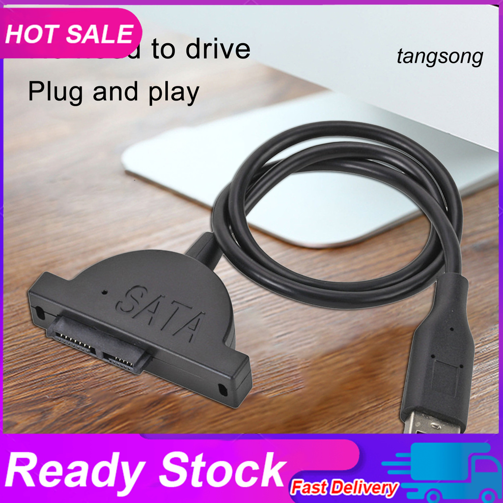 Dây Cáp Ổ Đĩa Quang Ts-Sata 7 + 6 13pin Sang Usb 2.0 Cho Laptop