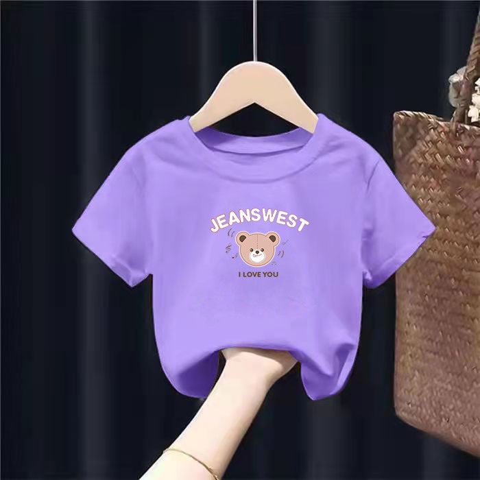 Áo Thun Cotton Cổ Tròn Tay Ngắn Phong Cách Mới Dành Cho Bé Gái 2022