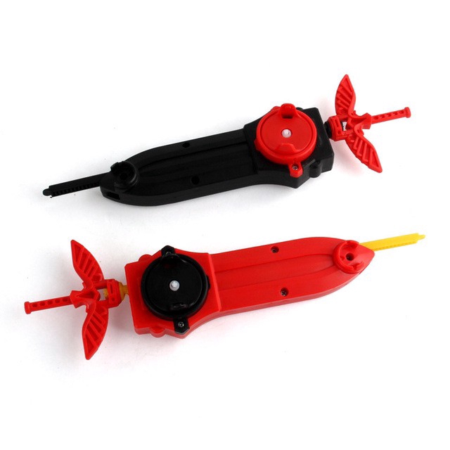 Eygool Store Đồ chơi máy phóng con quay Burst Beyblade hai hướng hình thanh kiếm bằng nhựa dành cho bé trai