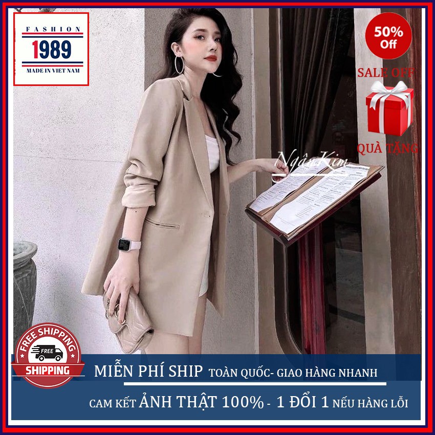 ÁO VEST NỮ, MĂNG TO NỮ, BLAZER HÀN QUỐC TÔN DÁNG  ULZZANG THỜI TRANG 1989