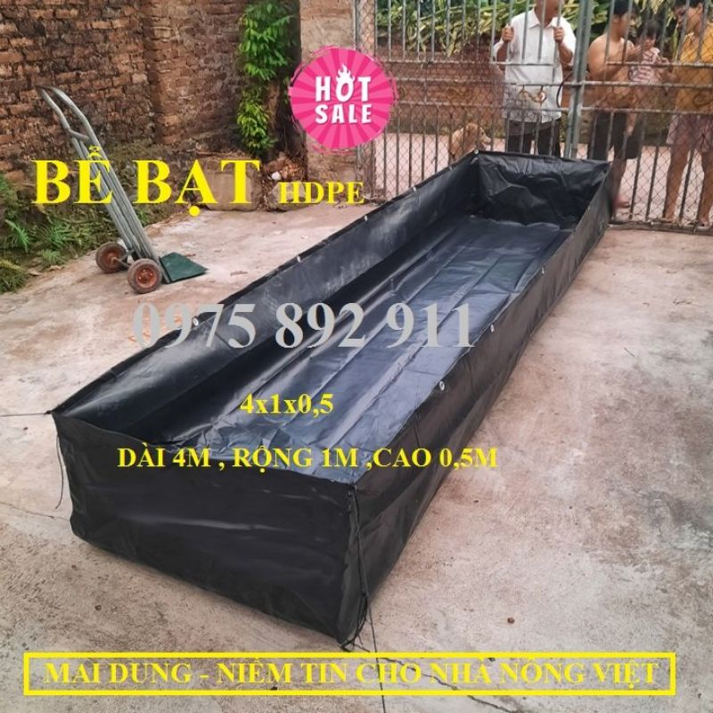 Bể bạt nuôi ốc ếch cá loại HDPE MÀU ĐEN