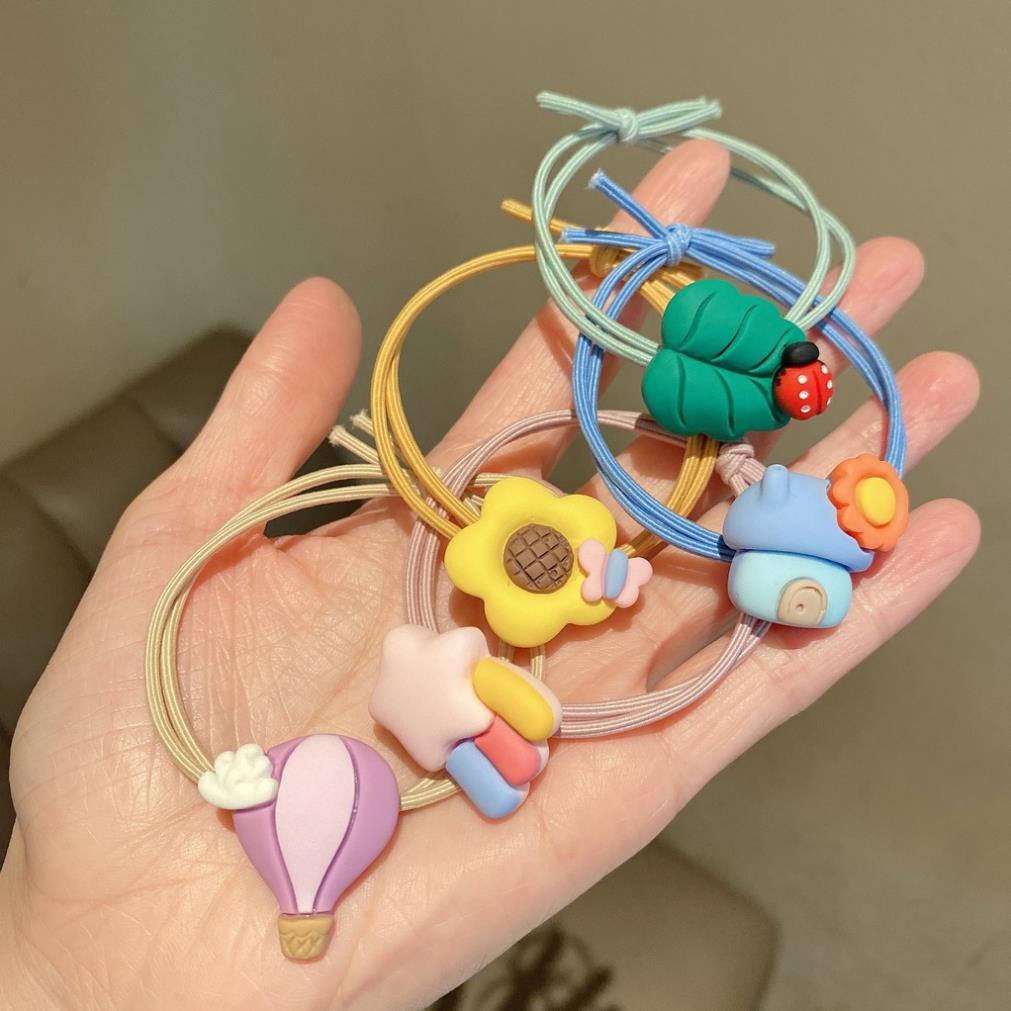 Dây Cột Tóc Cao Su Kiểu Hoạt Hình Dễ Thương Cho Nữ