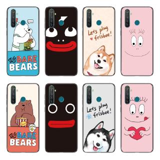 Ốp điện thoại TPU mềm chống sốc in hình gấu hoạt hình cho OPPO Realme 5i / Realme 5S / Realme 5 Pro / Realme Q