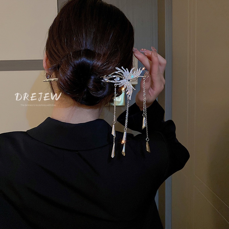 Trâm cài tóc DREJEW hình bướm đính kim cương giả cao cấp sang trọng