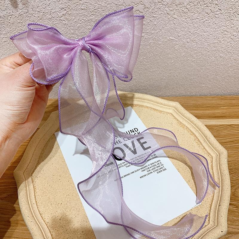 Set 7 kẹp tóc nơ màu trơn thời trang xinh xắn cho bé gái