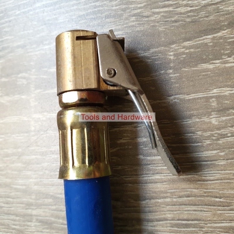 Dây bơm lốp ô tô xe máy dạng đầu kẹp cao cấp, ren 13mm cực bền
