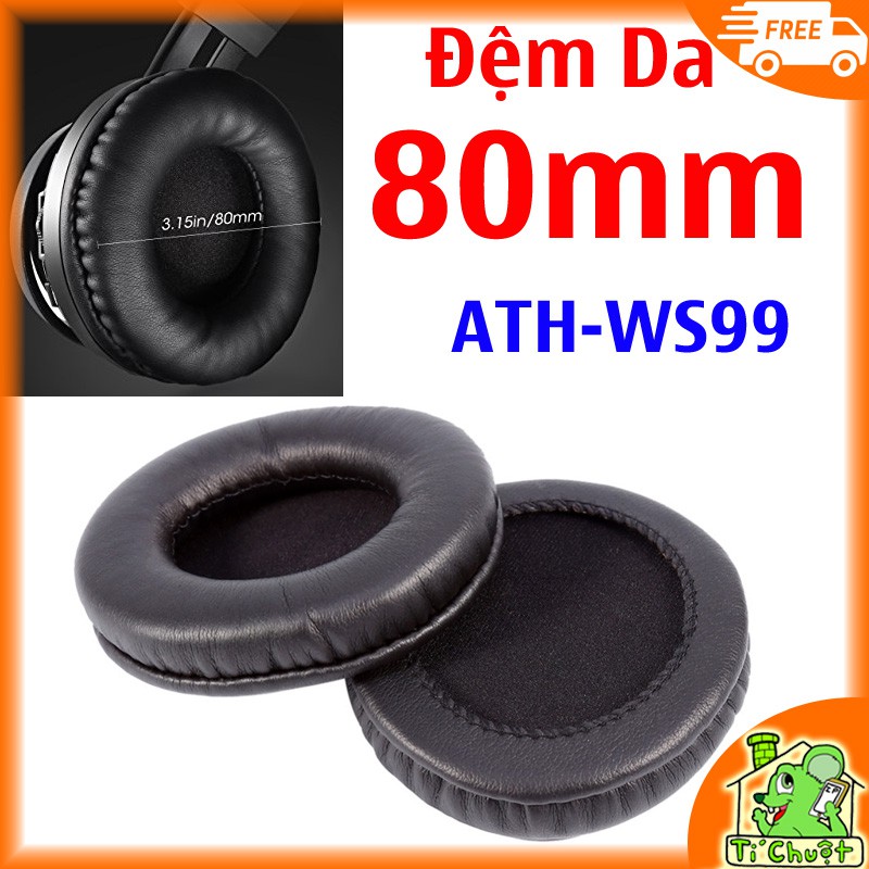 [1 Cặp] Đệm Mút Da Tai Nghe Tròn 80mm 8cm Headphones Chụp tai