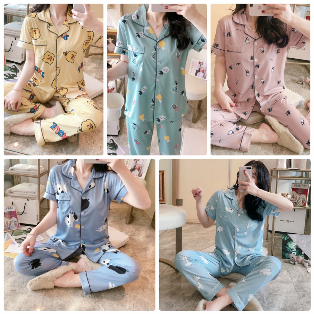 [Mã WAPUSH hoàn 12% xu đơn 99k] Bộ ngủ pijama cao cấp ngắn tay | BigBuy360 - bigbuy360.vn