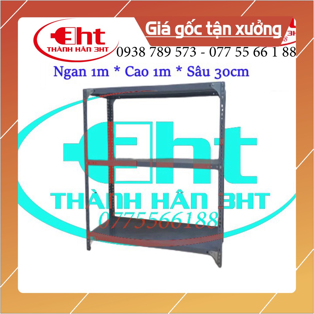 Kệ sắt đa năng 3 tầng dài 1m, cao 1m, rộng 0,3m