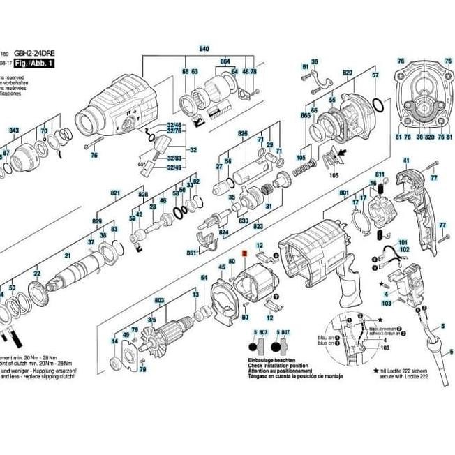 Chổi Carbon Bosch Gbh 2-22, 2-23, 2-24, 2-26, 3-28