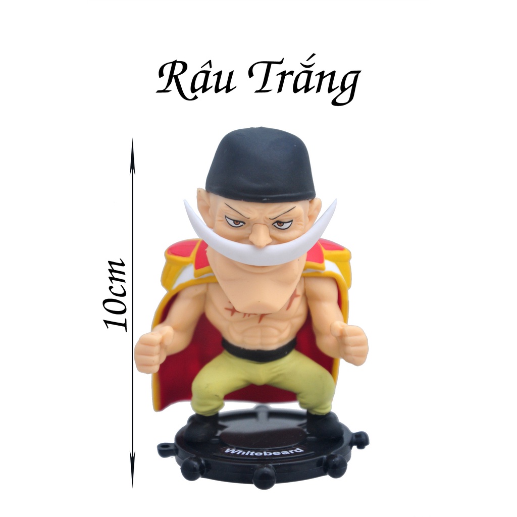 Mô hình các nhân vật trong One Piece 10cm (Luffy, Zoro, Sanji, Law, Râu Trắng và Doflamingo)