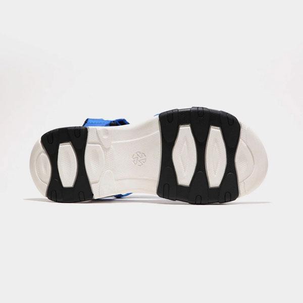 Giày Sandal Shondo Girly đế trắng phối đen quai xanh GIM0030