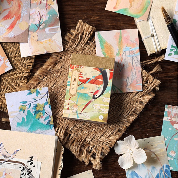 Cuốn 50 miếng sticker phong cách cổ trang