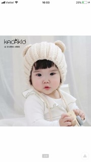 Mũ len gấu kicakid (ảnh thật)