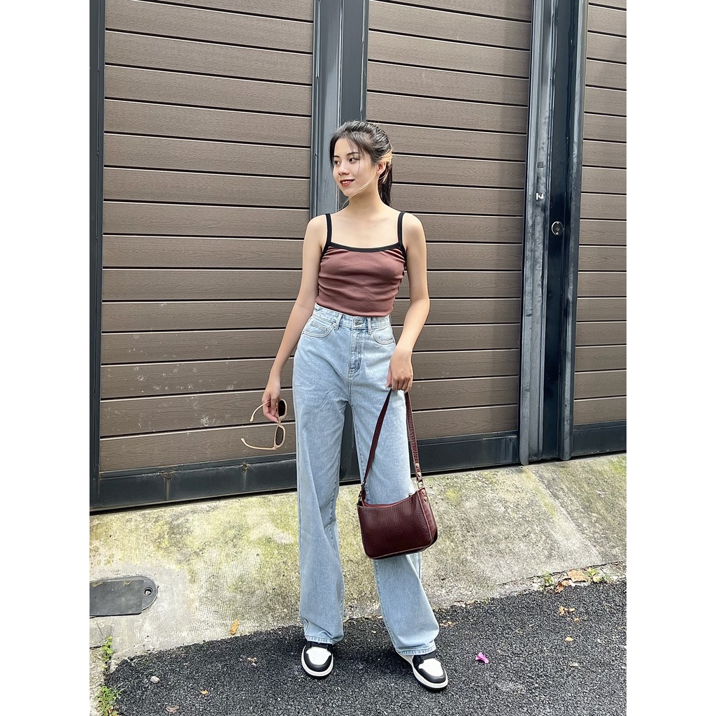 Áo croptop ba lỗ có viền STRAPPY TOP