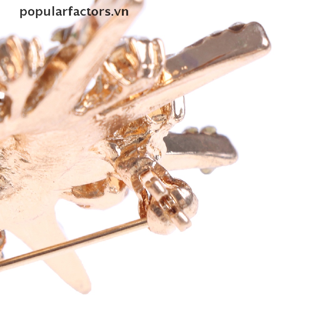 Ghim Cài Áo Hình Hoa Tuyết Đính Đá Nhân Tạo Thời Trang [VN]