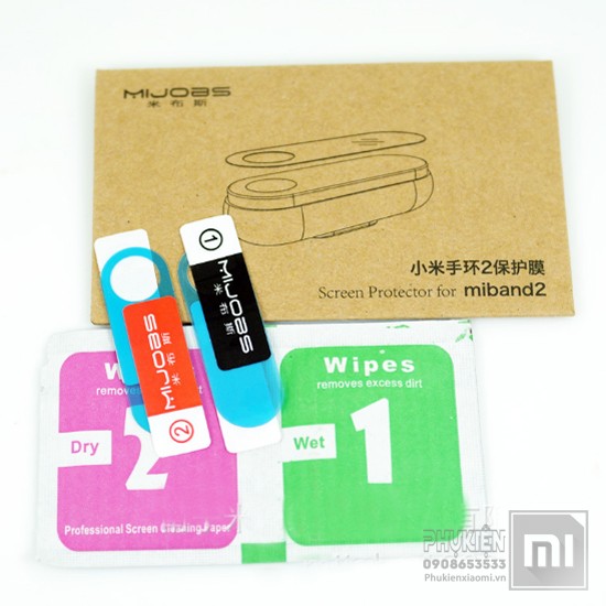 Miếng dán miband 2 Mojias - 1 bộ 2 miếng