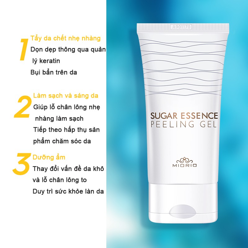 Gel tẩy tế bào chết MIORIO chiết xuất đường nâu làm sạch sâu 150ml