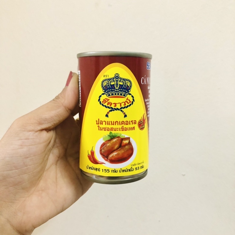 Cá nục sốt cà vị cay, không cay Sea Crown, Pompui hộp 155g
