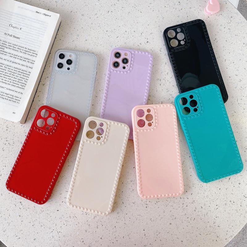 Ốp lưng iphone viền trái tim nổi bóng 6/6plus/6splus/7/7plus/8/8plus/x/xr/xs/11/12/pro/max/plus/promax