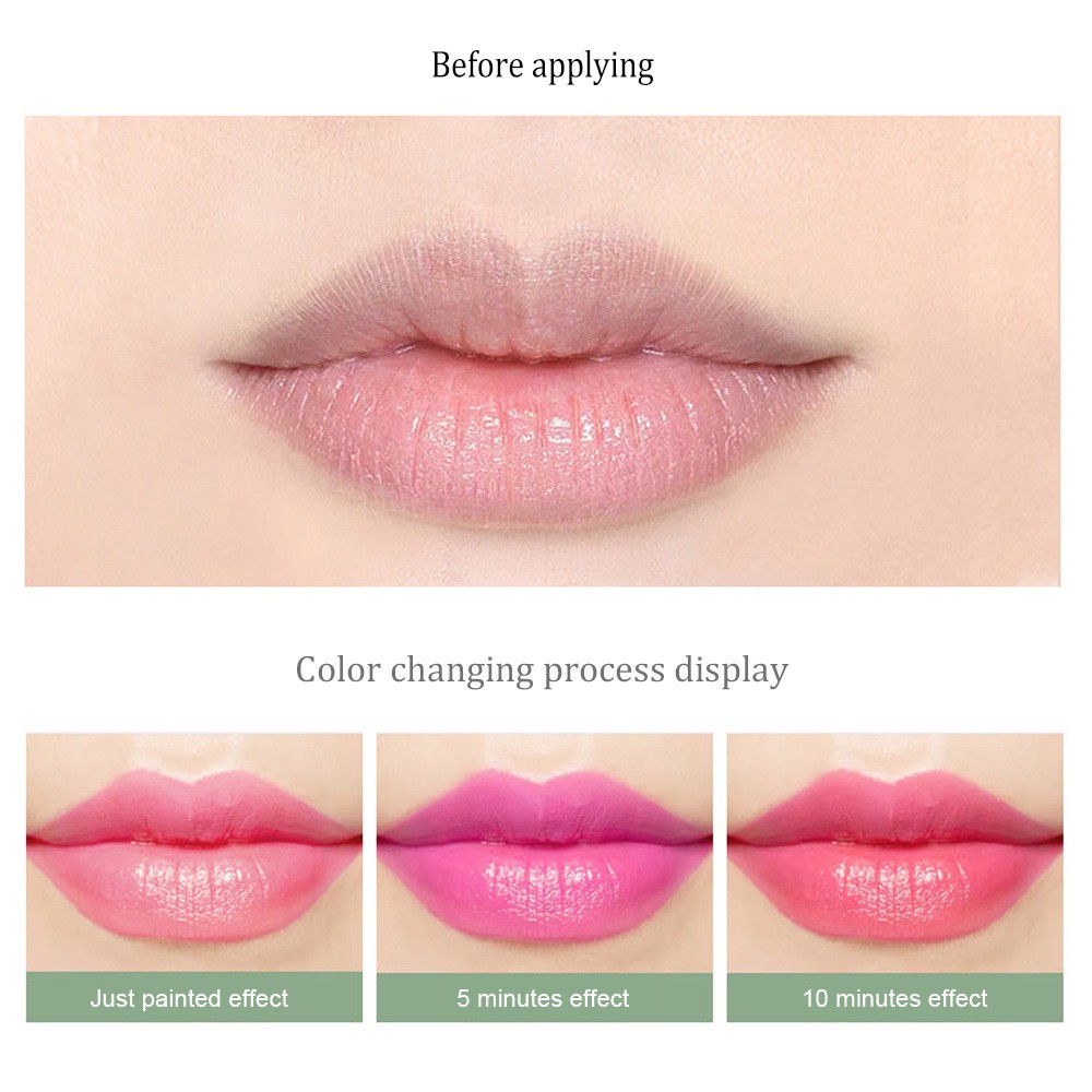 Disaar Aloe Color Changing Lipstick Hydrating Moisturizing Brightening Smoothing Anti-Chapping Beauty Skin Care Lip Balm Makeup Cosmetics 4ML