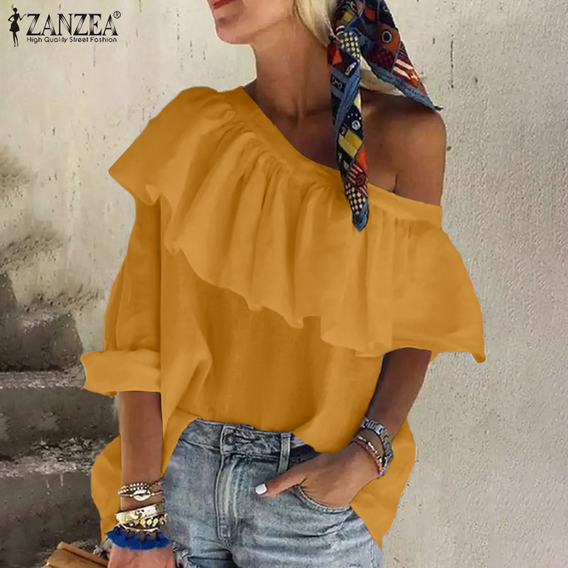 Áo Nữ Zanzea Tay Dài Trễ Vai Thời Trang Quyến Rũ