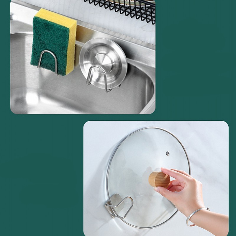 Móc treo miếng bọt biển rửa chén tự dính tiện dụng cho nhà bếp