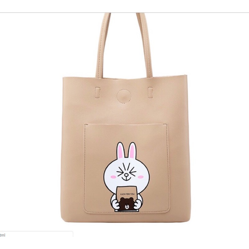 Túi Xách Da Gấu Brown Và Thỏ Cony