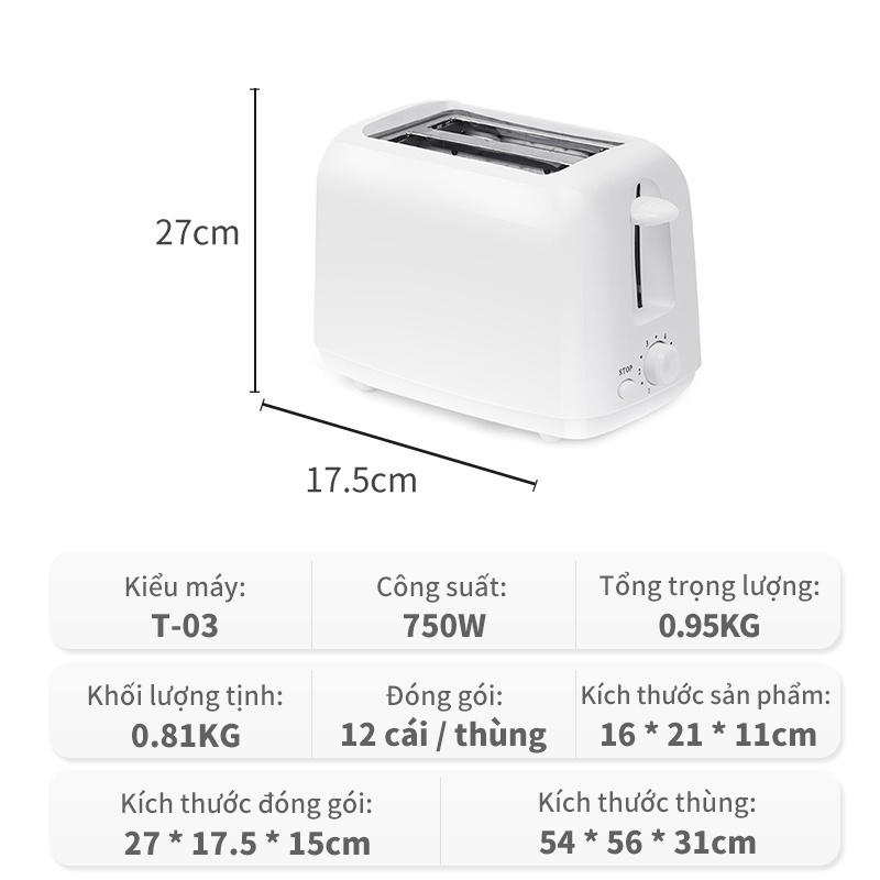 INSSA Máy nướng bánh mì sandwich 2 ngăn mini tự động, cung cấp bữa sáng tiện lợi
