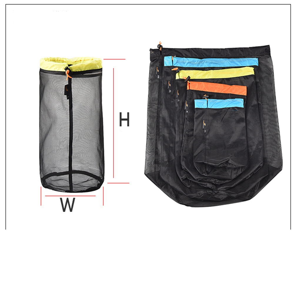 MUVAKO Túi lưới dây rút đựng đồ siêu nhẹ chất lượng cao kích thước S-XXL tùy chọn tiện lợi
