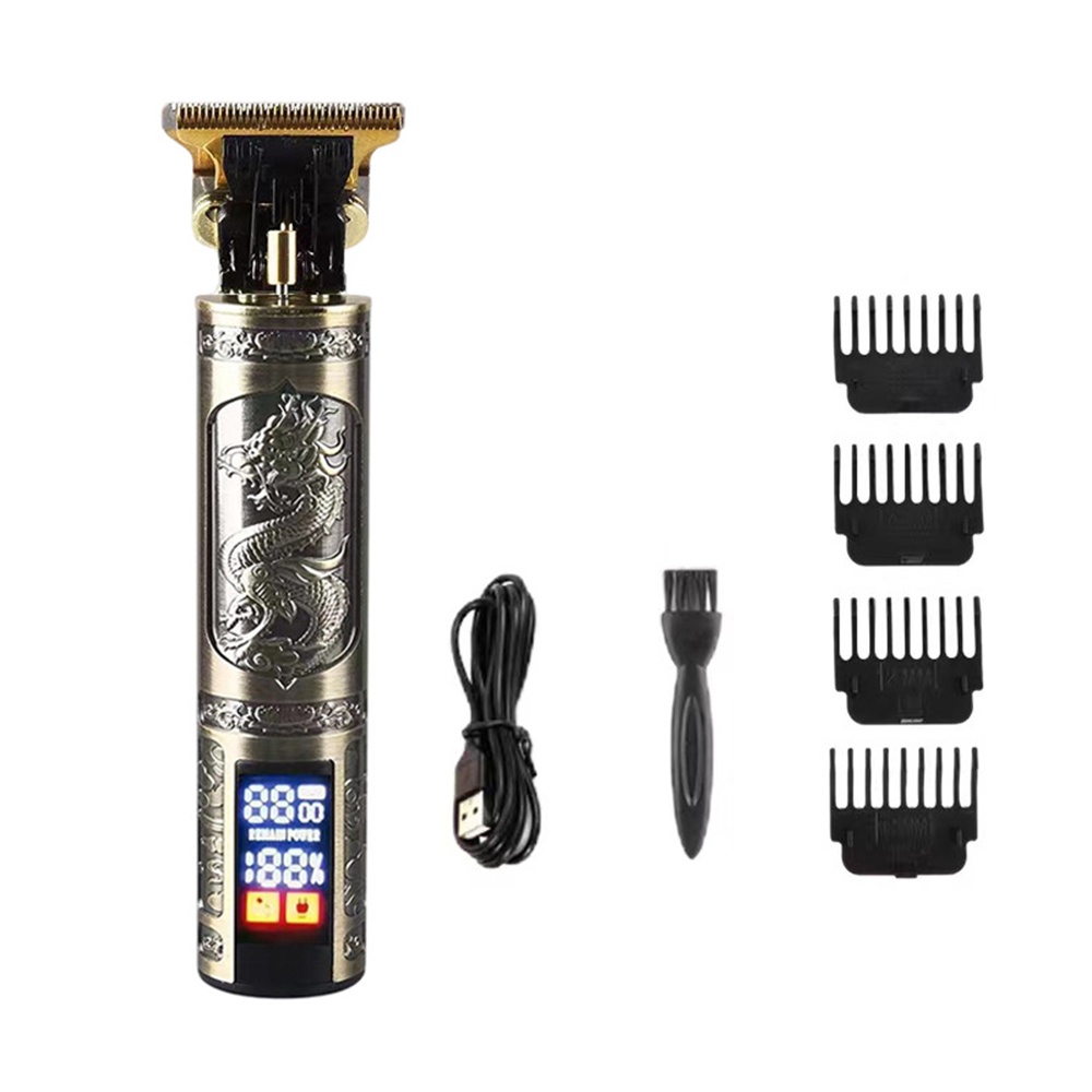 Máy cạo râu Cắt Tóc T9 Không Lõi Có Màn Hình Hiển Thị Phong Cách Retro Cho Nam