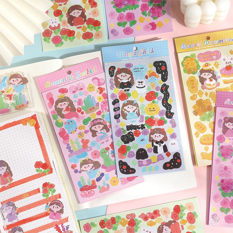Flowertree 1 Sticker Dán Tường Hình Khu Vườn Dùng Trang Trí Scrapbook