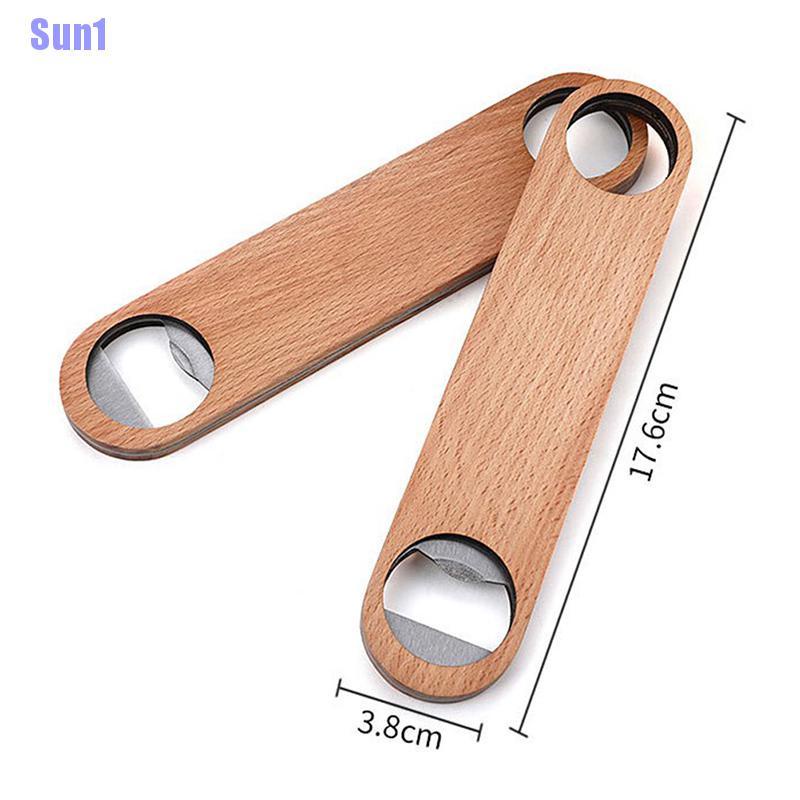 Dụng Cụ Mở Nắp Chai Vỏ Gỗ Bằng Thép Không Gỉ