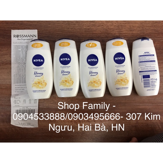 Sữa tắm Nivea Honey dream 250ml