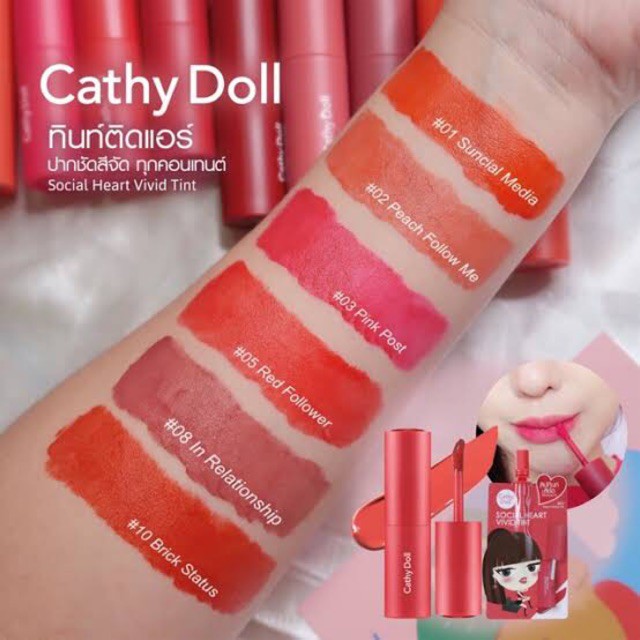 Son tint Cathy Doll Social Heart Vivid Tint 3.5g | BigBuy360 - bigbuy360.vn