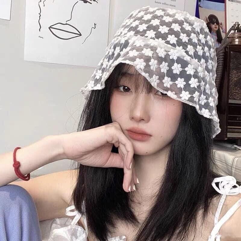 Mũ Ren Nữ Đẹp  Nón Bèo Ren Trắng Đẹp Hoa Nhí Đẹp
