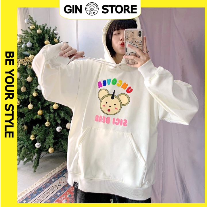 Áo hoodie Sici Uncover trắng đen nam nữ unisex - Gin store
