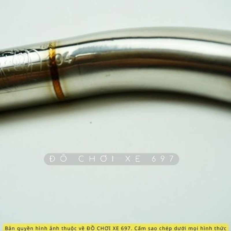 Tay xách Wave inox 304 kiểu Trần Thuận. Inox 304 lên màu titan, mối hàn titan