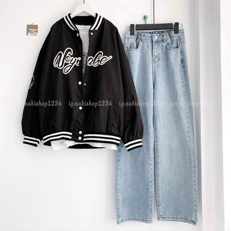 Áo khoác Bomber VOLL03 style bóng chày phối màu classic - 3 màu