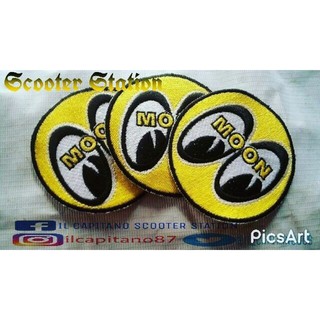 Sticker ủi thêu hình đôi mắt và mặt trăng